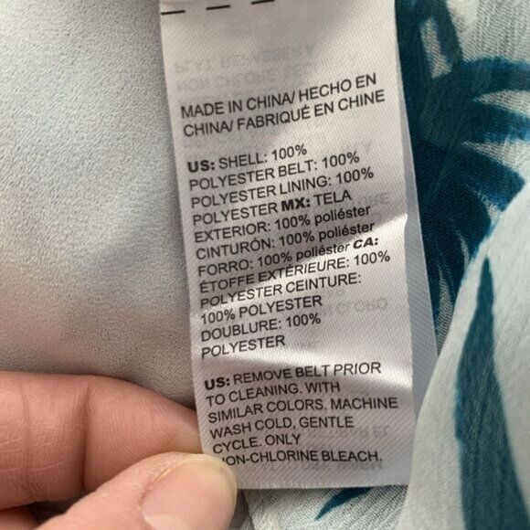 WHBM Sleeveless Nautilus Shirt Dress Women’s Size 2 Midi Button Front Belted - Picture 7 of 9